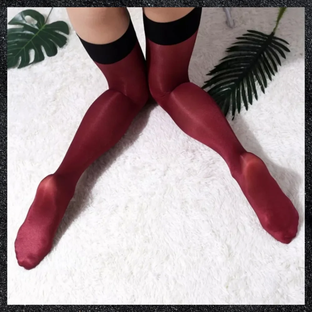 Red Shiny Thigh Highs